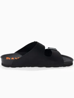 Leren slippers "Atlas" zwart