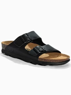 Leren slippers "Atlas" zwart