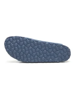 Leren slippers blauw