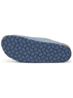 Leren slippers blauw