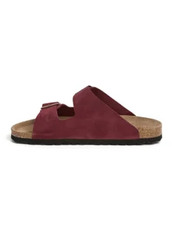Leren slippers bordeaux