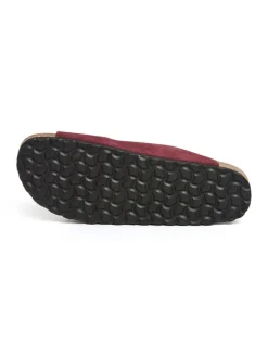 Leren slippers bordeaux