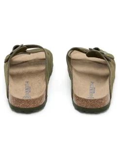 Leren slippers groen