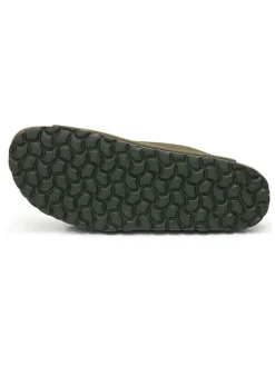 Leren slippers groen