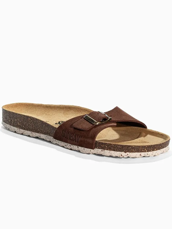 Leren slippers "Jasmin" bruin