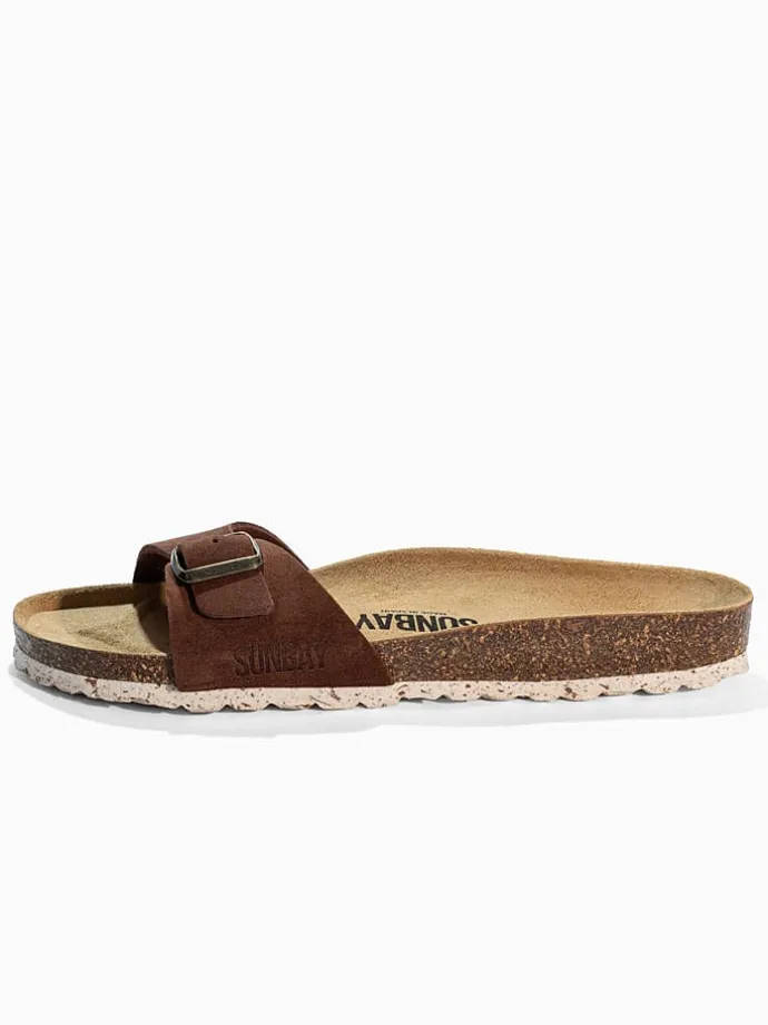 Leren slippers "Jasmin" bruin