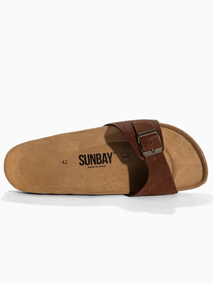 Leren slippers "Jasmin" bruin