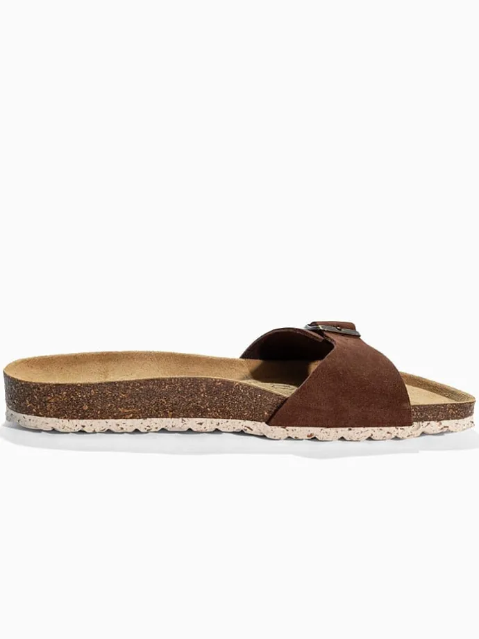 Leren slippers "Jasmin" bruin