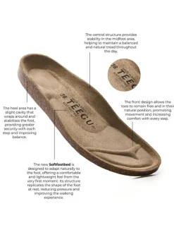 Leren slippers kaki