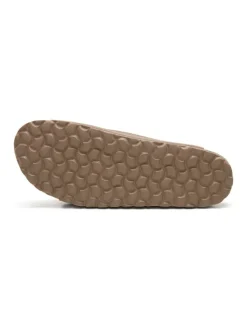 Leren slippers lichtbruin