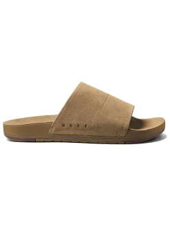 Leren slippers "Oasis" lichtbruin