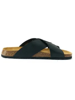Leren slippers "Ramon" zwart
