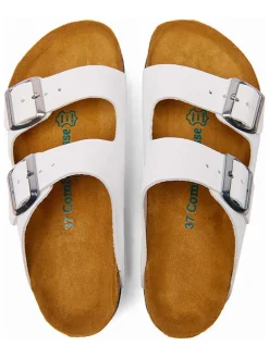 Leren slippers "Troy" wit