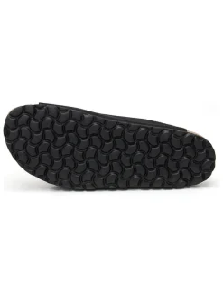 Leren slippers zwart