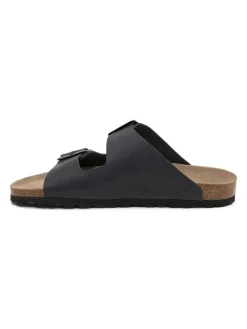 Leren slippers zwart