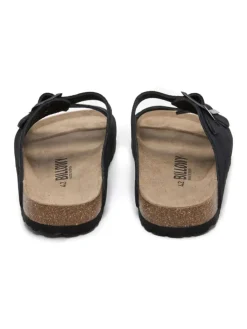Leren slippers zwart