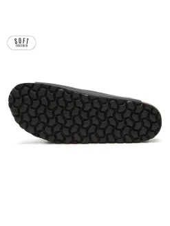Leren slippers zwart