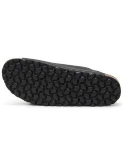 Leren slippers zwart
