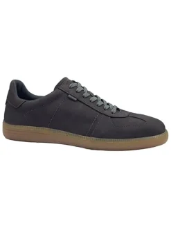 Leren sneakers antraciet