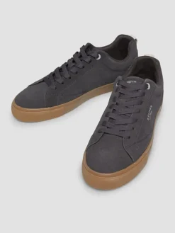 Leren sneakers antraciet