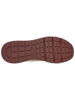 Leren sneakers beige