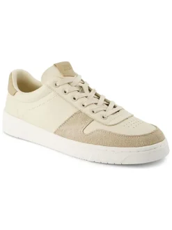 Leren sneakers beige