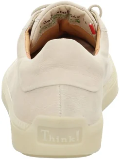 Leren sneakers beige