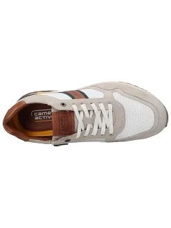 Leren sneakers beige/wit/lichtbruin
