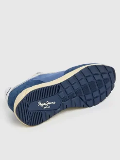 Leren sneakers blauw