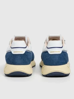 Leren sneakers blauw