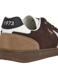 Leren sneakers bruin
