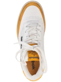 Leren sneakers "Club C Revenge" wit/geel