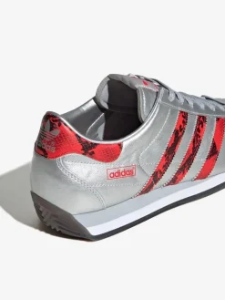 Leren sneakers "Country Japan" zilverkleurig