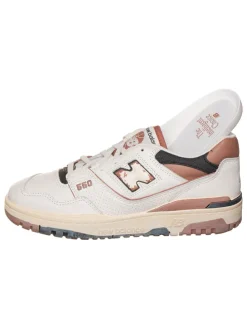Leren sneakers "550" crème/lichtbruin