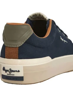 Leren sneakers donkerblauw