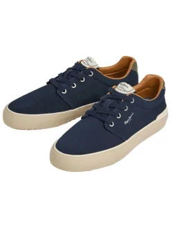 Leren sneakers donkerblauw