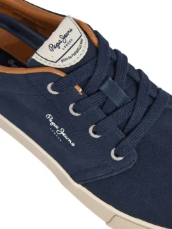 Leren sneakers donkerblauw