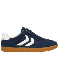 Leren sneakers donkerblauw