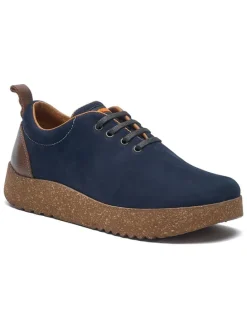 Leren sneakers donkerblauw