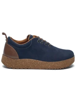 Leren sneakers donkerblauw