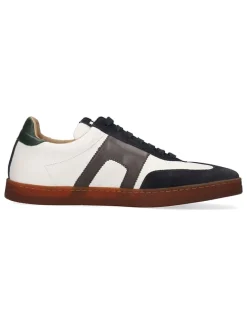 Leren sneakers "Jaxson 3" donkerblauw/wit