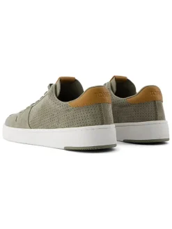 Leren sneakers kaki