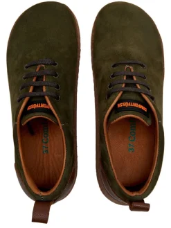 Leren sneakers kaki