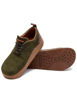 Leren sneakers kaki