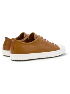 Leren sneakers lichtbruin