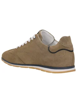 Leren sneakers taupe