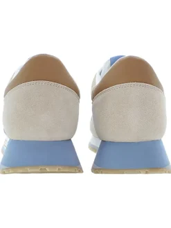 Leren sneakers wit/beige