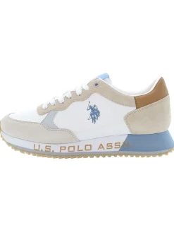 Leren sneakers wit/beige