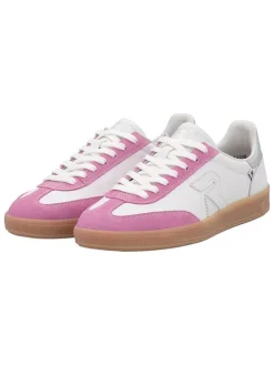 Leren sneakers wit/lichtroze