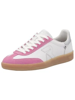 Leren sneakers wit/lichtroze